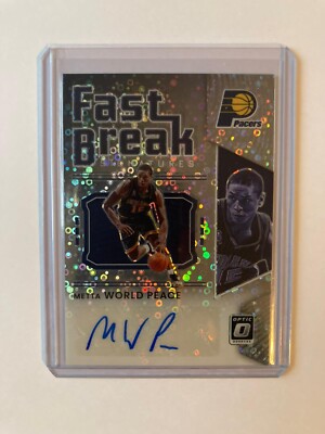 2021 Panini Donruss Optic Metta World Peace Ron Artest Auto Fast Break!