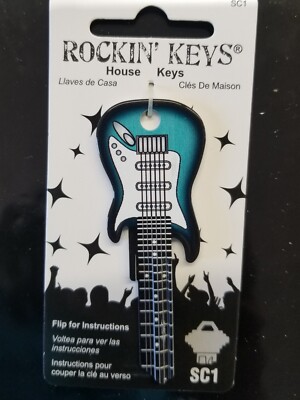 SURF GREEN (TURQUOISE) FENDER GUITAR SCHLAGE SC1 KEYBLANK - READ DETAILS BELOW