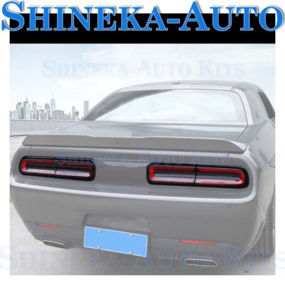 4PC SMOKED TRANSLUCENT TAILLIGHT LAMP SHELL COVER TRIM  FOR DODGE CHALLENGER 15+