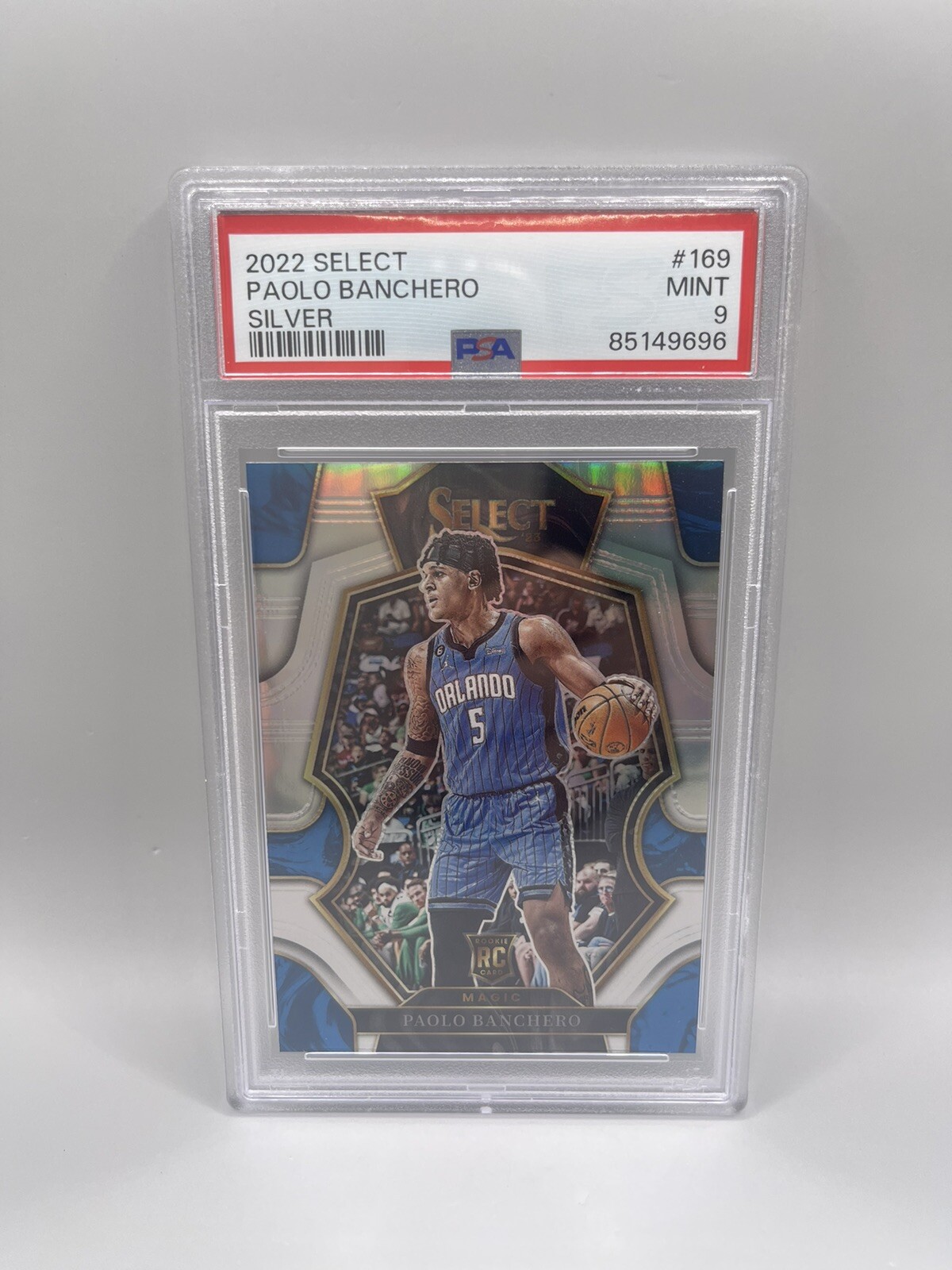 Paolo Banchero 2022 Panini Select #169 Premier Silver Rookie Card PSA 9 Mint