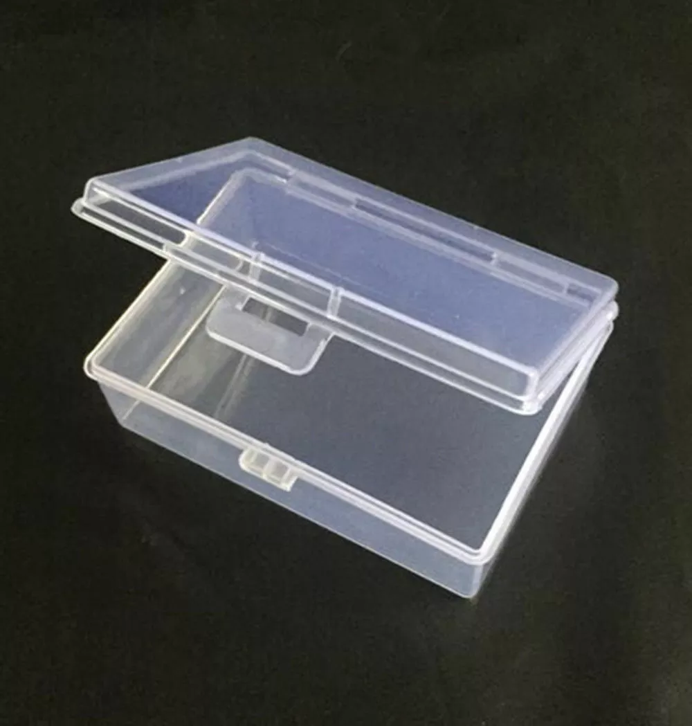 Small Transparent Plastic Storage Box Clear Square Multipurpose Display  Case U