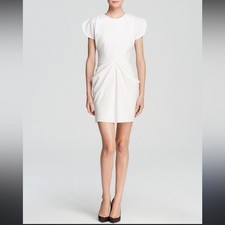 GUESS  Dress Womens Size 6 Ruched Off White