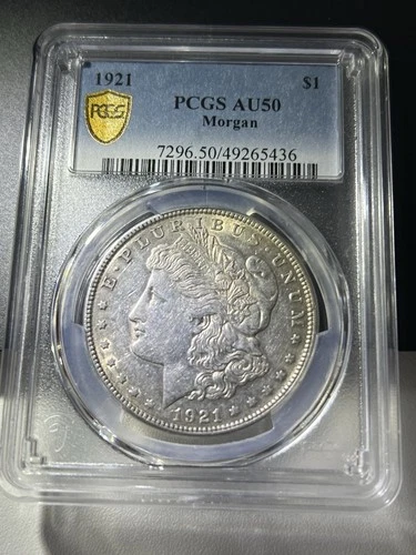 1921 Morgan Dollar PCGS AU 50