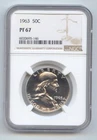 1963 Proof Franklin Half Dollar, Blast White, NGC PF-67