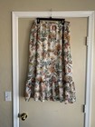 Christopher & Banks Floral Maxi Skirt Sz.L Ruffled Hem Lined Chiffon Spring  — photo 1