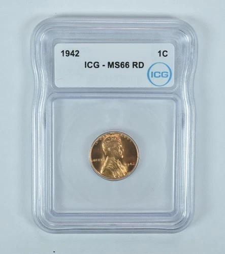 1942 Lincoln Wheat Cent MS66 RD ICG