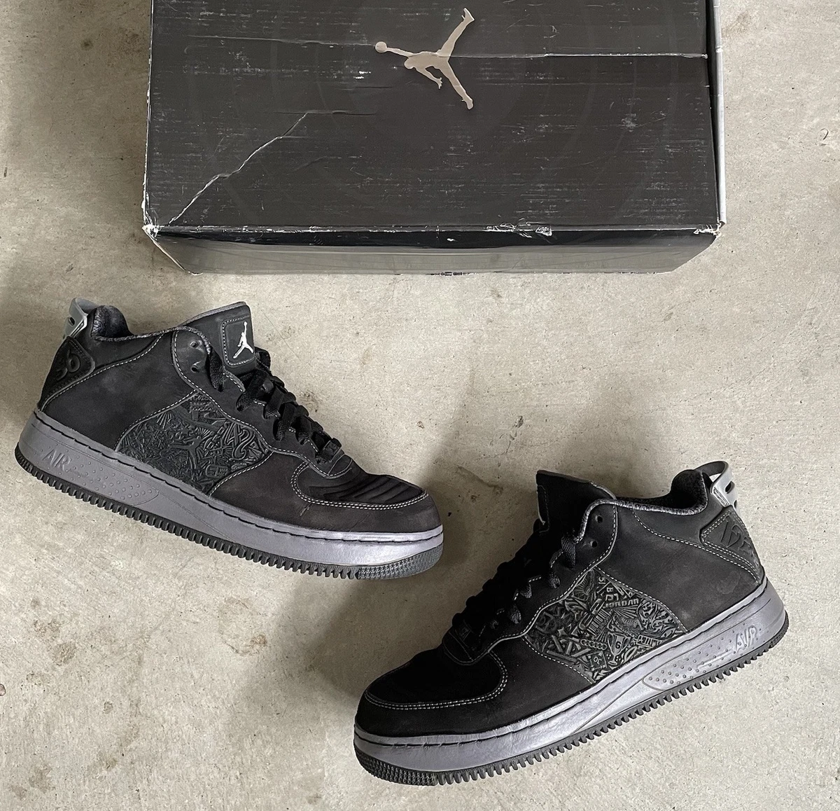 Nike Air Jordan Fusion 20 Black Sneakers size 6Y Jordan Fusion 20 Black University Blue for Sale  main image 4
