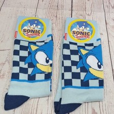 Classic Sonic The Hedgehog Crew Socks 10-13, Lot Of 2 Pairs