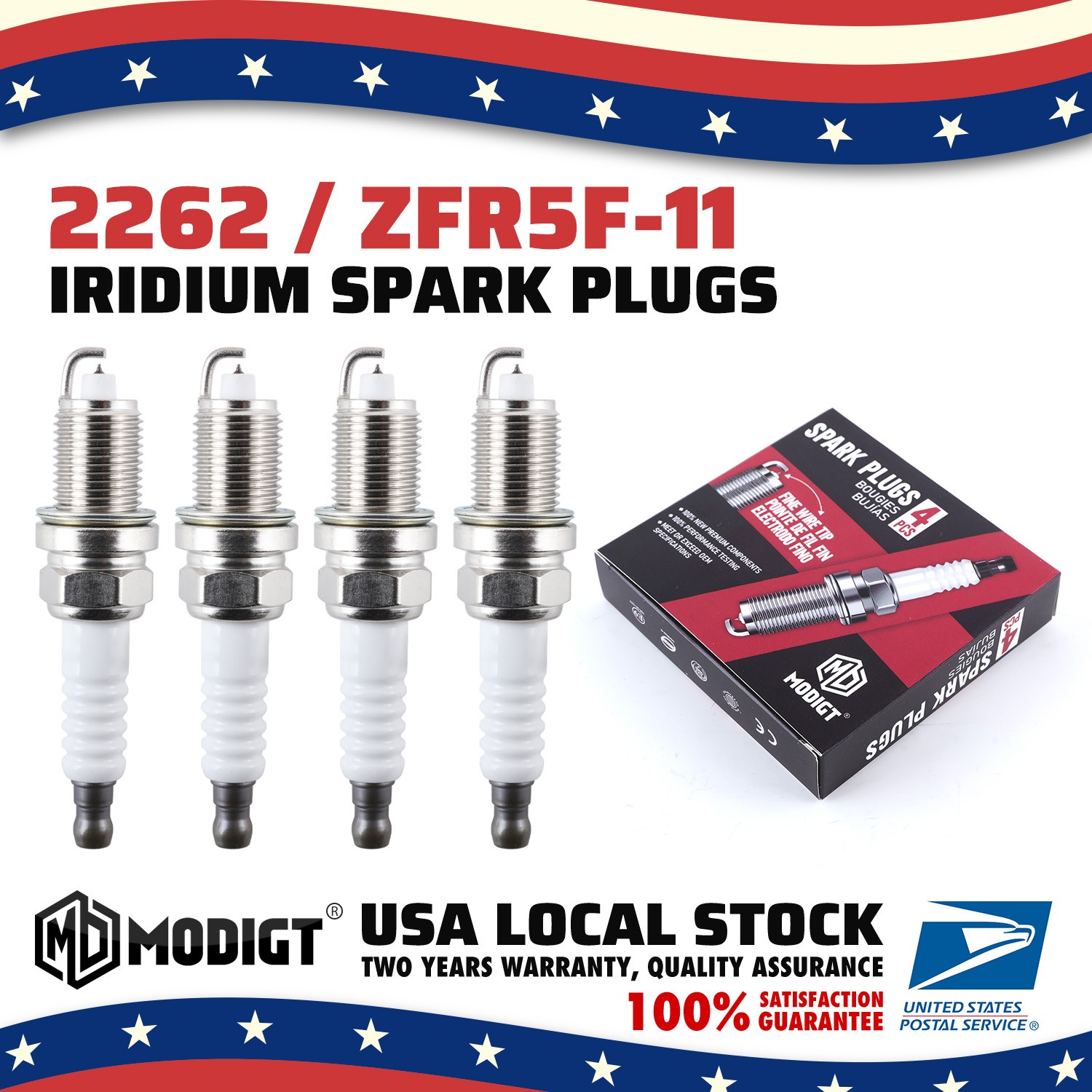 4pcs For Champion 2262 ZFR5F11 Spark Plugs for RC12LC4 90760 4291 2262 Genuine