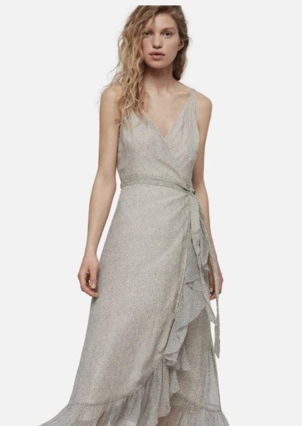 Women AllSaints Dress Beige Viscose 36