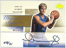 2003-04 UD Ultimate Collection Signatures Gold Darko Milicic Auto RC #DM-A /31