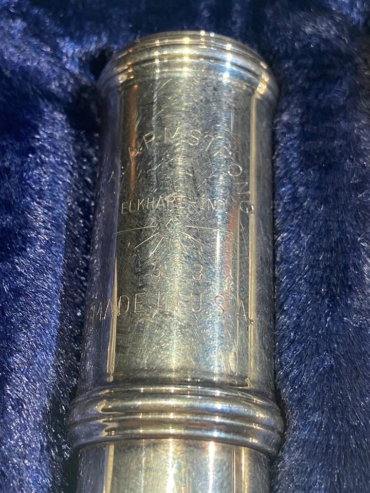 Armstrong 303 Flauta Agujero Abierto Cabeza de Plata de Ley con Estuche Foto 2 de 4