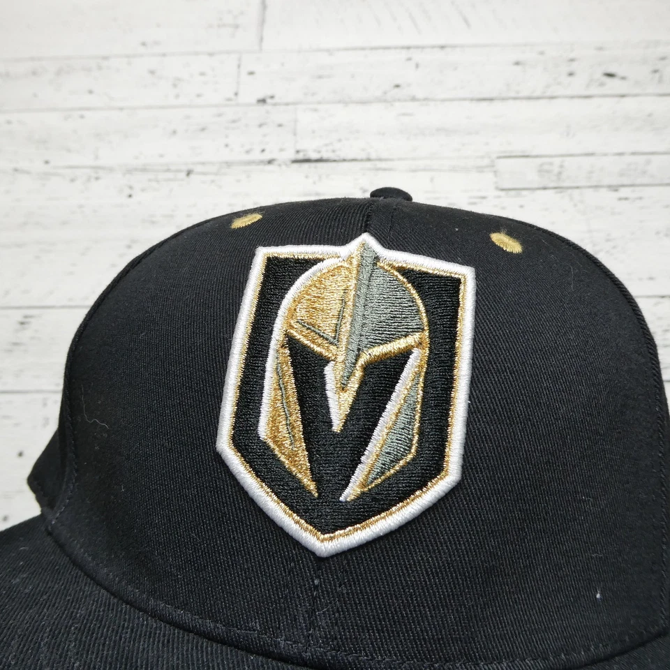 Vegas Golden Knights Hat Cap Snap Back Black Gold NHL Hockey Mens Adidas - Image 2 of 4