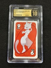 Pokemon Mewtwo Japanese Uno Card #9 Red in a CGC Pristine 10 !!