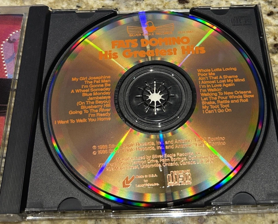 FATS DOMINO- HIS GREATEST HITS CD SED-1043 SILVER EAGLE RECORDS IMPORT CANADA Foto 3 de 4
