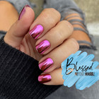 Red Aspen Press 0n Nails~Dance the Night Away, Darby~Pink~Short Square~Chrome — photo 2