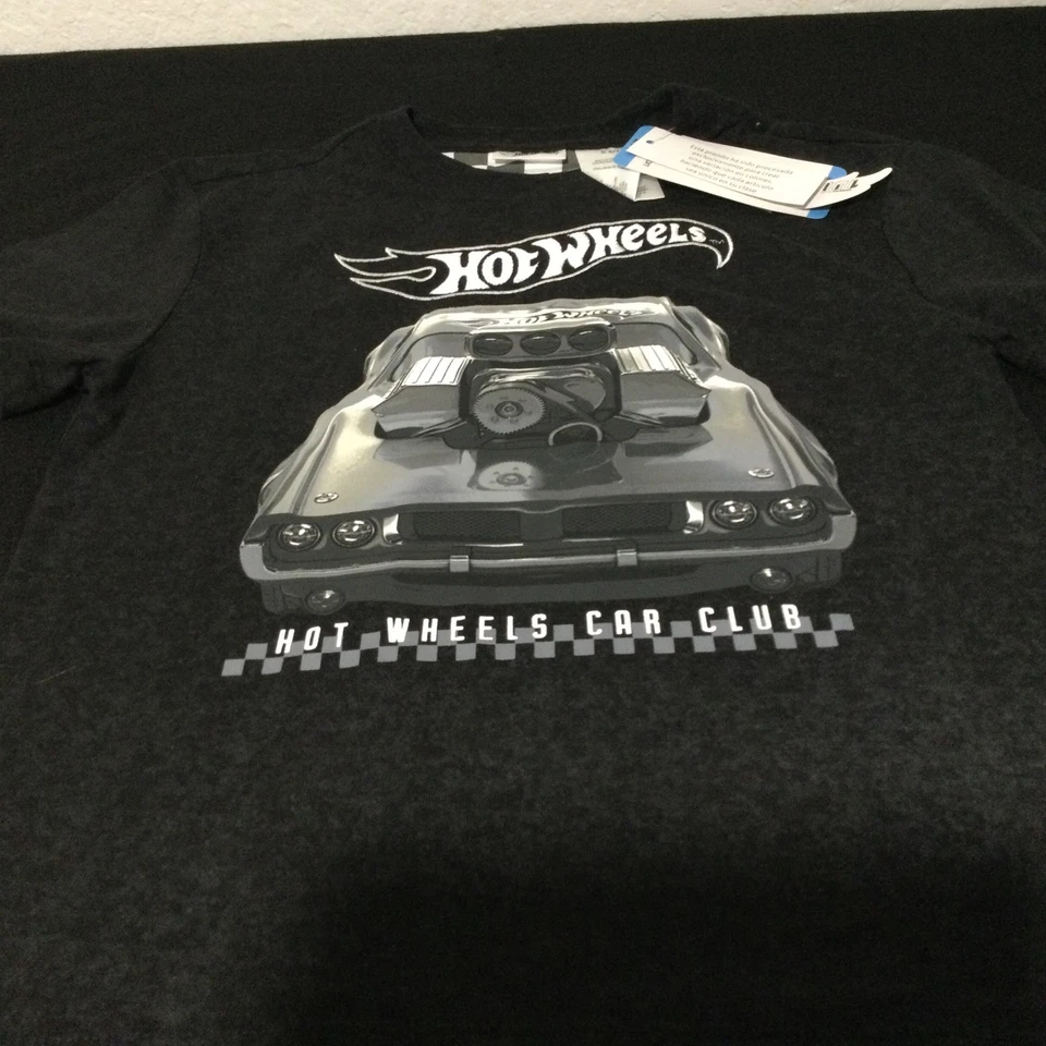 Camiseta Hot Wheels Car Club Niños Talla M (8) Camiseta Negra Gráfica Nueva. Foto 2 de 4
