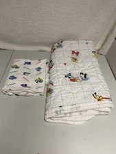 Baby Minnie Mickey Mouse Quilt Crib  Bath Towel READ 