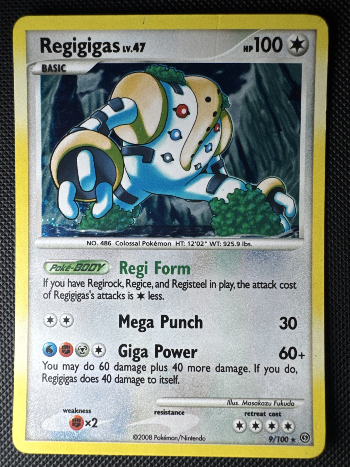 Regigigas 9/100 Stormfront Holo 2008 Pokemon Card