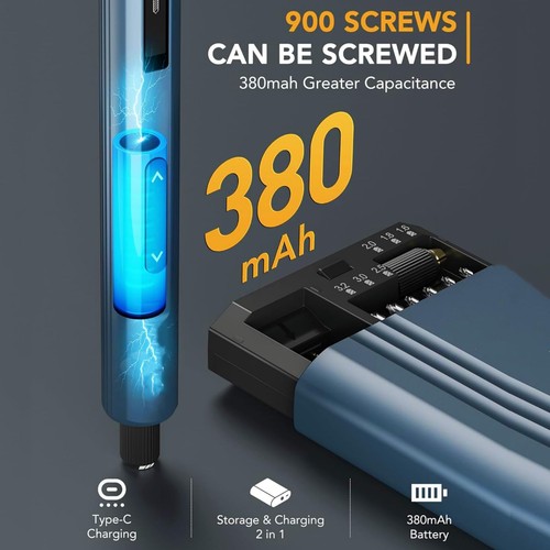 Mini Electric Screwdriver Set with Drill Bits 49-in-1 Cordless Power Drill LE... - Picture 4 of 9
