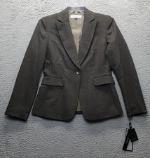 Tahari Blazer Jacket Womens 6 Multi Formal Peak Lapel Single Breasted 1 Button