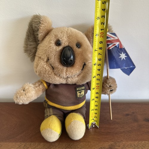 Vintage 1980s Koala Plush Olympic Games Australia Flag Tags Tagged RARE - Picture 9 of 11