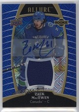 2019 Upper Deck Allure Rookies Blue Line Jerseys 10/99 Zack MacEwen #68 Auto s3g