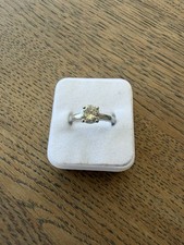 Platinum 1.1ct Diamond Solitaire Engagement Ring in Size M