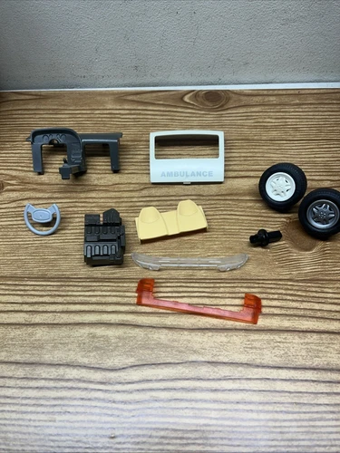 2006 Playmobil Ambulance Parts,Door Steering Wheel, Tires, Dash, Engine, Lights