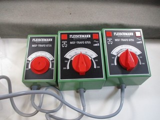 Fleischmann 6735/6755 Transformer Set 3 Pieces Without Original Packaging U40