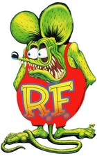 RAT FINK RF FULL BODY HOT ROD KUSTOM KULTURE 36" HEAVY DUTY USA MADE METAL SIGN