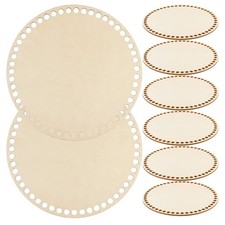 8 Pcs Round Wood Crochet Bag Bottom Base 10 cm Basket Weaving Supplies