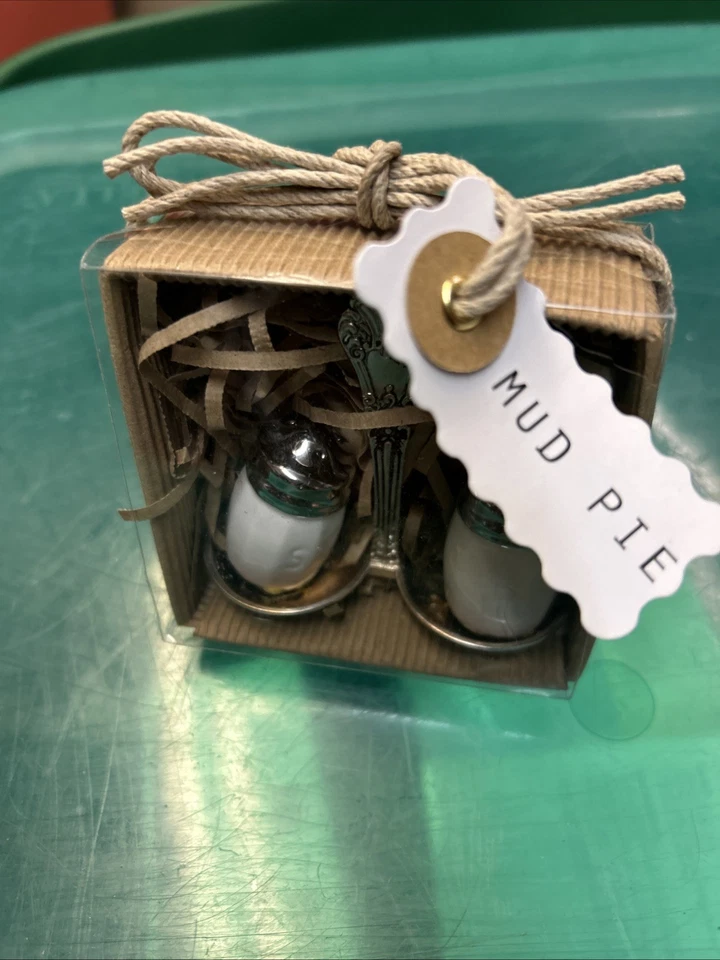 Набор солонок и перечниц для пирогов с грязью коллекция Circa 2015 белое серебро с подставкой - Изображение 2 из 2