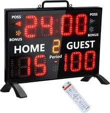 Portable Electronic Basketball Scoreboard with Remote Buzzer