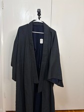 Vintage Navy Blue Japanese Men's Kimono   Size 15