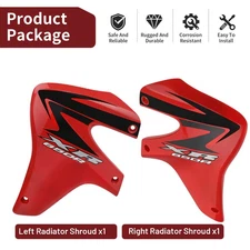 Radiator Shroud Set For Honda XR650R XR 650R 2000-2007 Left & Right Plastic Red