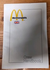 McDonalds Crew Handbuch 1989 Vintage Selten