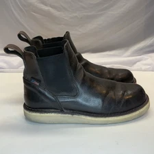 Danner Men's 6" Leather Bull Run Chelsea Soft Toe Work Boots Brown Size 9.5 D