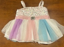 Build A Bear BAB Red Satin Organza Dress Tulle TuTu Sequined Dress Outfit