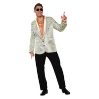 Disco Silber Pailletten Blazer Erwachsenen KostüM