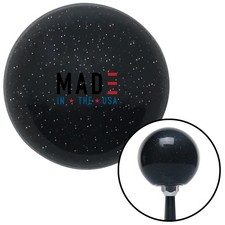 Made In The USA Black Metal Flake Shift Knob w/ M16x1.5 Insert Shifter Auto