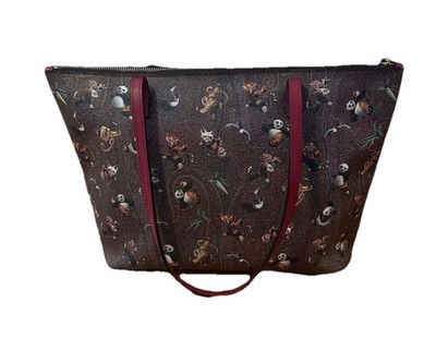 Etro Kung Fu Panda DreamWorks Paisley Handbag Red Green Brown Italy 38x23cm