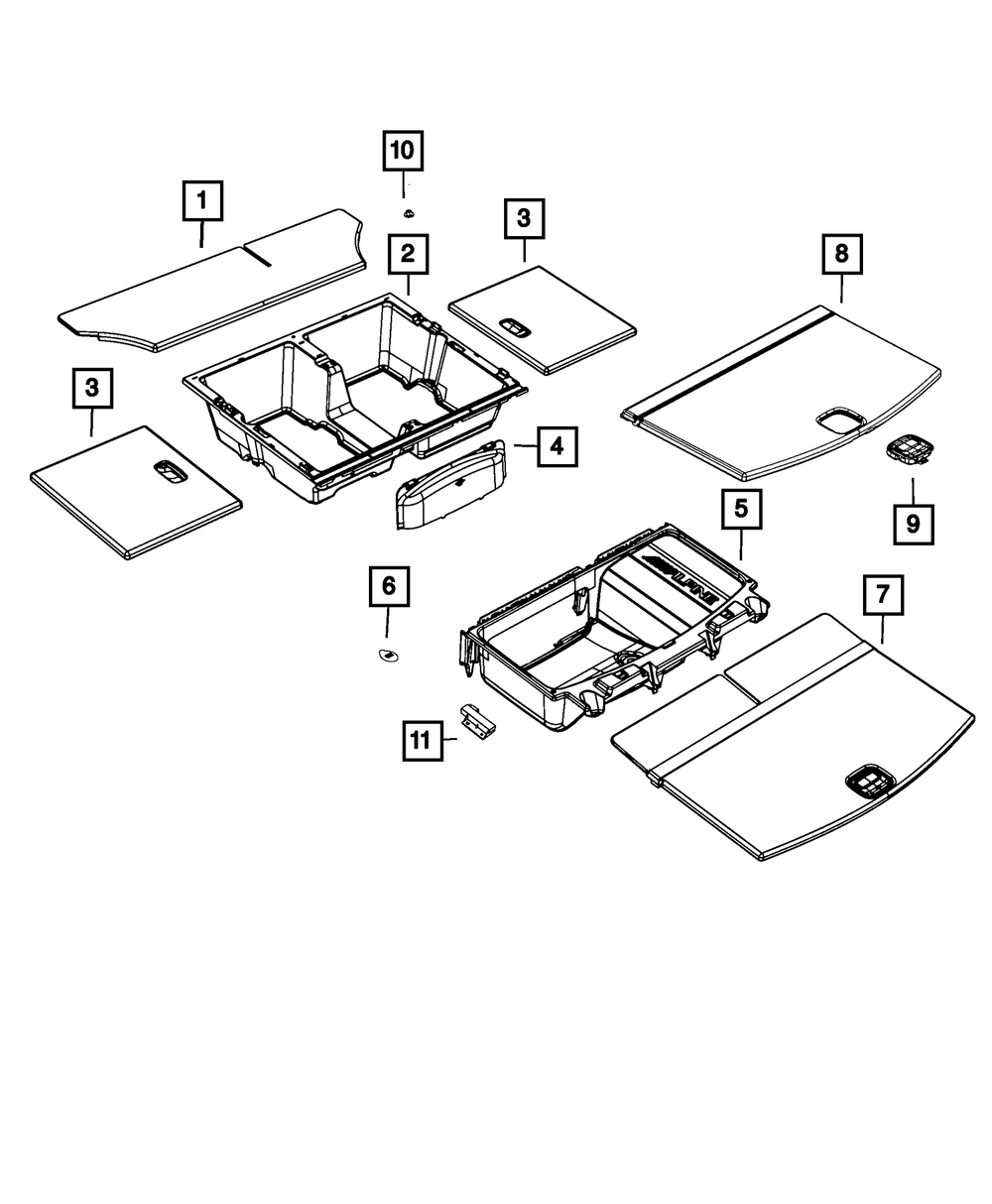 Genuine Mopar Cargo Area Cover Right 6MN87DX9AD