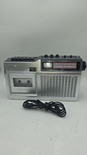 Crosley Portable Boombox AM/FM Cassette CT200B.Tested / Works READ