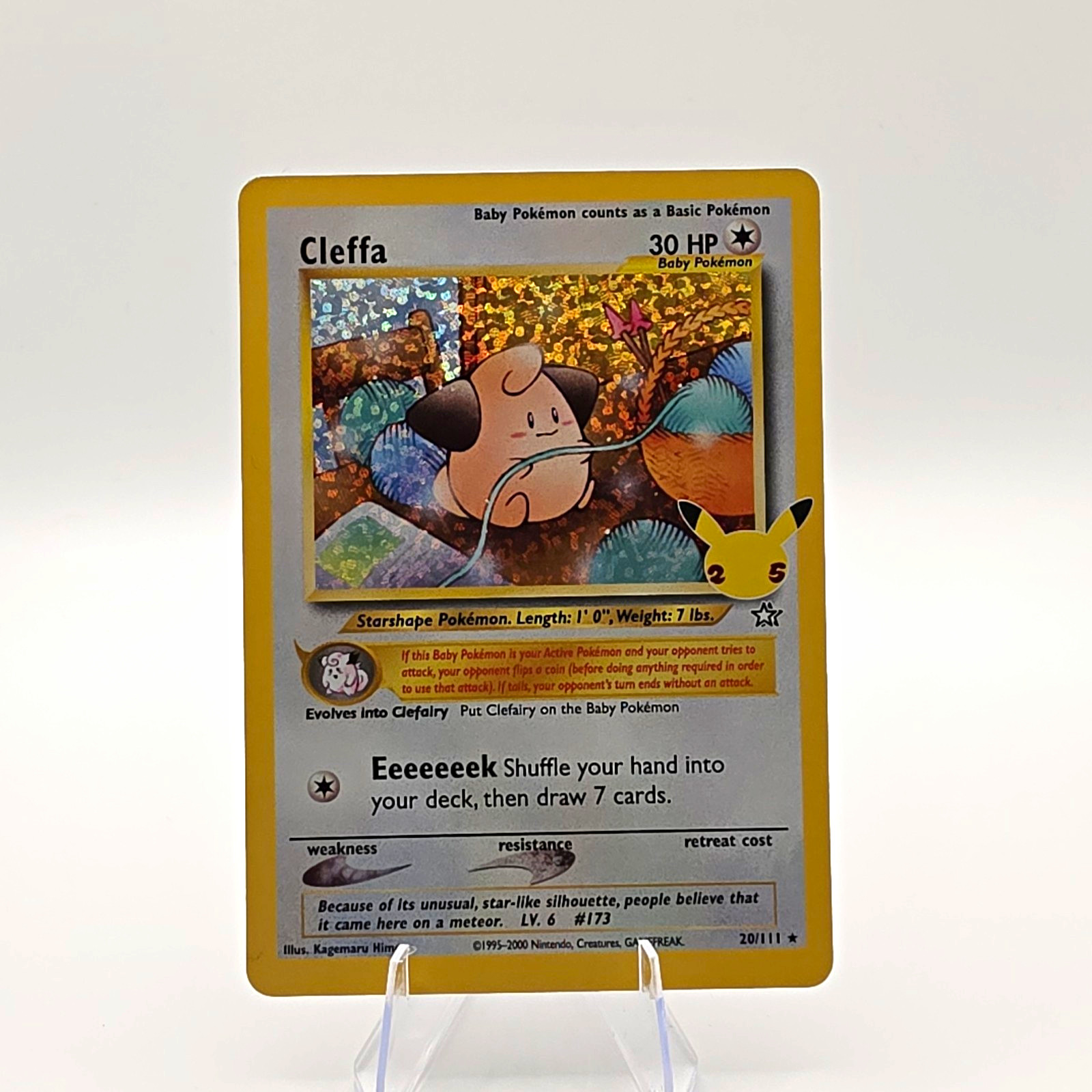 Cleffa Neo Genesis 20/111 Holo Rare Holo EN 2000 30 HP Pokémon TCG