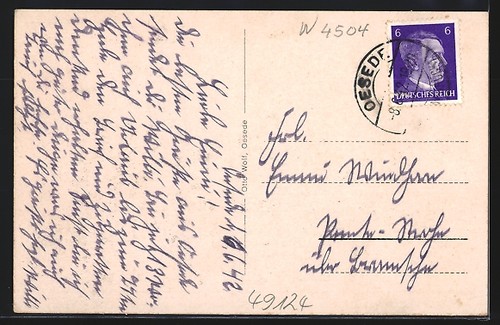 Tarjeta postal Oesede / Bosque de Teutoburgo, vista desde casi 1942 - Imagen 2 de 2