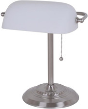 Traditional Desk Lamp, White, Smart Home Capable for Home Office, Dorm, Apartmen