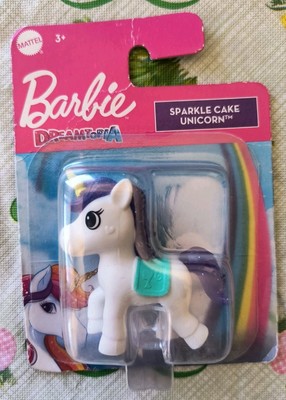 Mattel Barbie Dreamtopia Sparkle Cake Unicorn White With Purple Mane And Tail