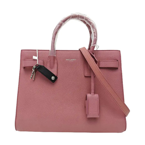 【Authentic】 Yves Saint Laurent SAC DE JOUR Pink Leather Handbags (DDP)