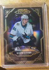 Maxim Letunov 2020-21 UD Stature Rookie Black /20 RC San Jose Sharks